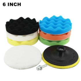 Car Polishing Set Of 9 Wool Sponge Polishing Pads (Option: 6inch)