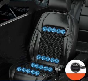 Ventilated Seat Cushion Monolithic Refrigeration In Summer With Fan Breathable Vehicle Seat Cushion (Option: Black-20fan-Car12V Pilot and copilot)