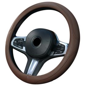 Car Steering Wheel Cover Non Slip Grip Cover (Option: 1Brown-38cm)