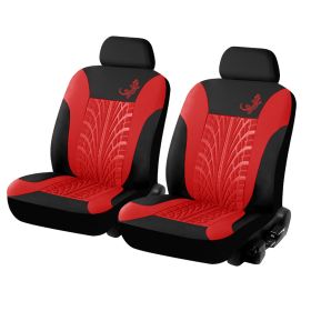 Car Universal Seat Cover 9-piece Gecko Mesh Cloth (Option: Red-Twoseater 4piece set)