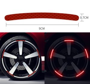 20PCs Car Wheel Hub Reflective Sticker Tire Warning Label (Option: Red 20pcs)