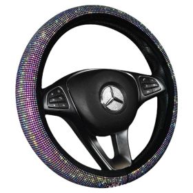 Steering Wheel Cover Diamond-studded Summer Without Inner Ring Full (Option: Pink diamonds)