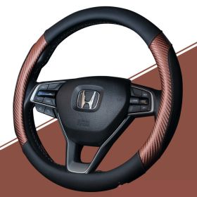 Car Steering Wheel Cover Non Slip Grip Cover (Option: Light Brown-38cm)