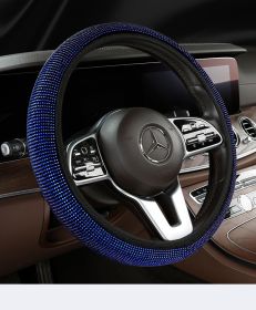 Steering Wheel Cover Diamond-studded Summer Without Inner Ring Full (Option: Blue Diamond)