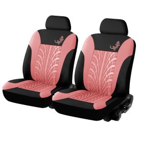 Car Universal Seat Cover 9-piece Gecko Mesh Cloth (Option: Pink-Twoseater 4piece set)