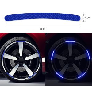 20PCs Car Wheel Hub Reflective Sticker Tire Warning Label (Option: Blue 20pcs)