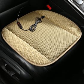 Ventilated Seat Cushion USB Car (Option: Ice Silk Beige-8Fans-USB)