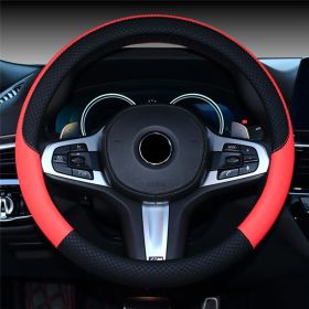 Car Steering Wheel Cover Non Slip Grip Cover (Option: Black orange-38cm)