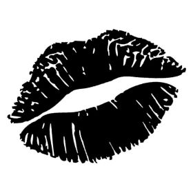 Bumper Stickers Fashion Sexy Red Lips Car Decoration Sticker Hood Scratch Occlusion Waterproof (Option: Black)