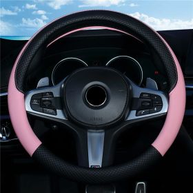 Car Steering Wheel Cover Non Slip Grip Cover (Option: Pink-38cm)