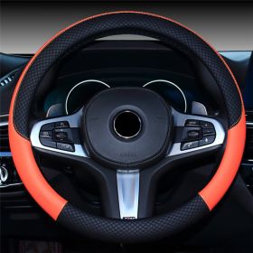 Car Steering Wheel Cover Non Slip Grip Cover (Option: Orange-38cm)