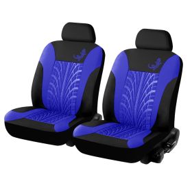 Car Universal Seat Cover 9-piece Gecko Mesh Cloth (Option: Blue-Twoseater 4piece set)