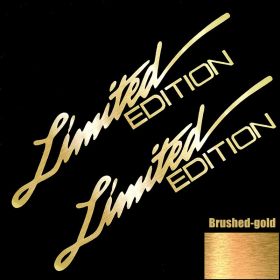 LimitedEdition English Reflective Car Sticker (Option: Black Gold-Large A pair)