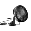 Portable USB Fan With Suction Cup Holder Bracket Stand; Powerful 5.5 Inch Table Desk Fan; Strong Wind; Quiet Mini Fan; Car Dashboard Cooling Air Circu