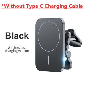 30W Magnetic Wireless Chargers Car Air Vent Stand Phone Holder Mini QI Fast Charging Station For iPhone 12 13 14 Pro Max macsafe (Color: Black NO Cable)