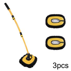 2022 New 15 Degree Bend Car Cleaning Brush Special Telescoping Long Handle Cleaning Mop Auto Accessories Car Wash Tool Supplies (Ships From: China, Color: 3PCS)