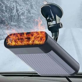 Powerful Car Heater and Fan Defroster (Color: Gray)