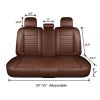 5D 5 Seats Car Seat Covers Full Set Leather Front Rear Back Padded Universal Fit