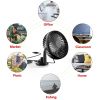 Portable USB Fan With Suction Cup Holder Bracket Stand; Powerful 5.5 Inch Table Desk Fan; Strong Wind; Quiet Mini Fan; Car Dashboard Cooling Air Circu