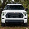 Black Front Grille Bumper Grill Fit For TOYOTA SEQUOIA 2022 With LED Lights