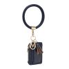 MKF Collection Jordyn Vegan Leather Bracelet Keychain with a Credit Card Holder by Mia k