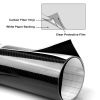 Black 7D Carbon Fiber Car Wrap High Gloss Vinyl Wrap Film Roll Bubble Free Air Release for Cars Laptops Phones