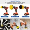 3Pcs/Set Drill Brush Power Scrubber Cleaning Brush for Car Carpet Wall Tile Tub Cleaner Combo