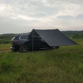 Outdoor Camper Tail Tent Side Tent Canopy (Option: Black-300x200cm)