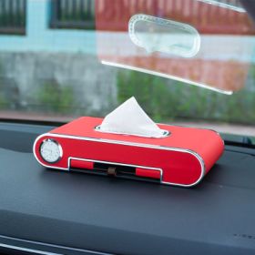 Mobile Phone Holder Tissue Box Car With High-end Pumping Paper Box (Option: Crimson high version)