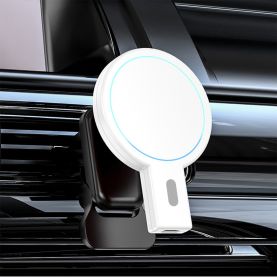 Mobile Magnetic Absorption Wireless Charger (Option: White-USB)