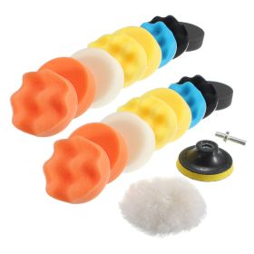 3 Inch 7-piece Car Polishing Sponge (Option: 3inch 19piece set)