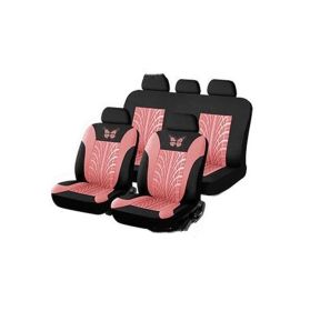 Butterfly Universal Auto Seat Cover Cloth Anti-Dust Wear-Resistant Washable Anti-Fading Seat Cover Cloth (Option: Pink-Two pieces)